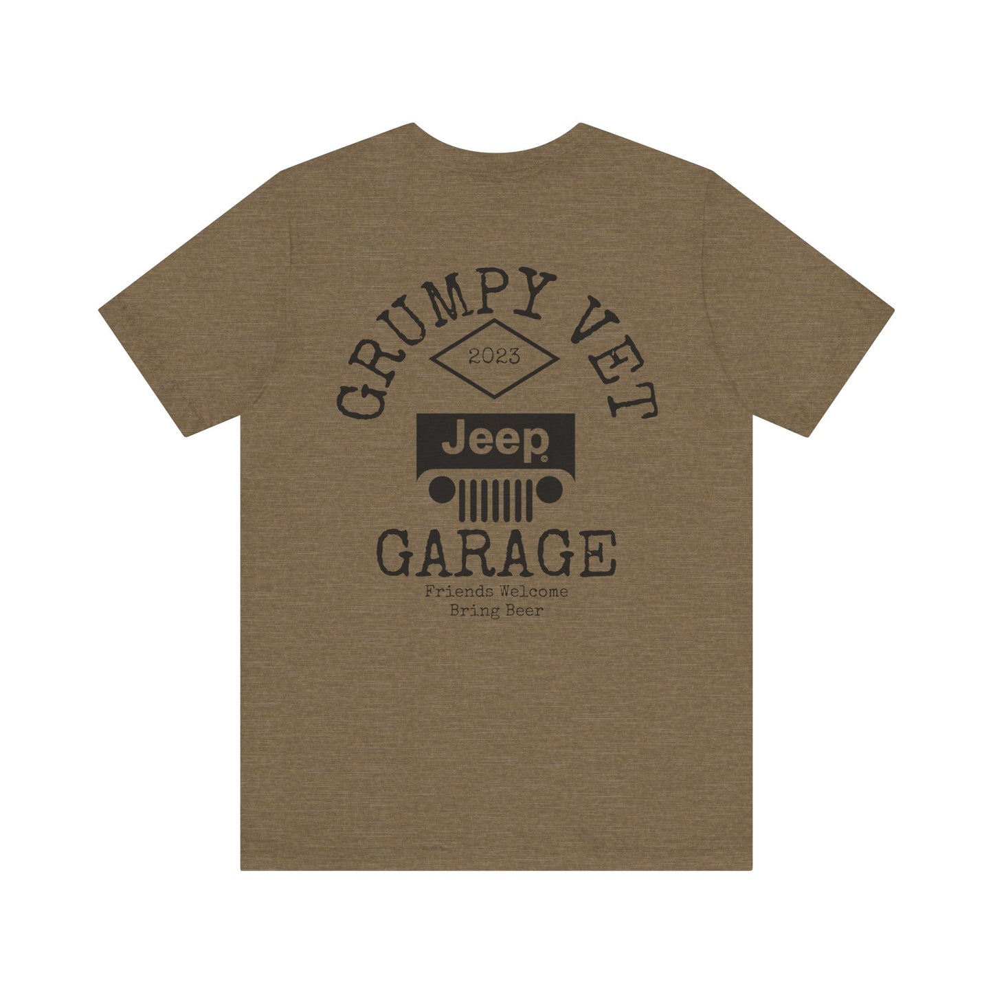 Grumpy Vet Garage Jeep Short Sleeve Tee