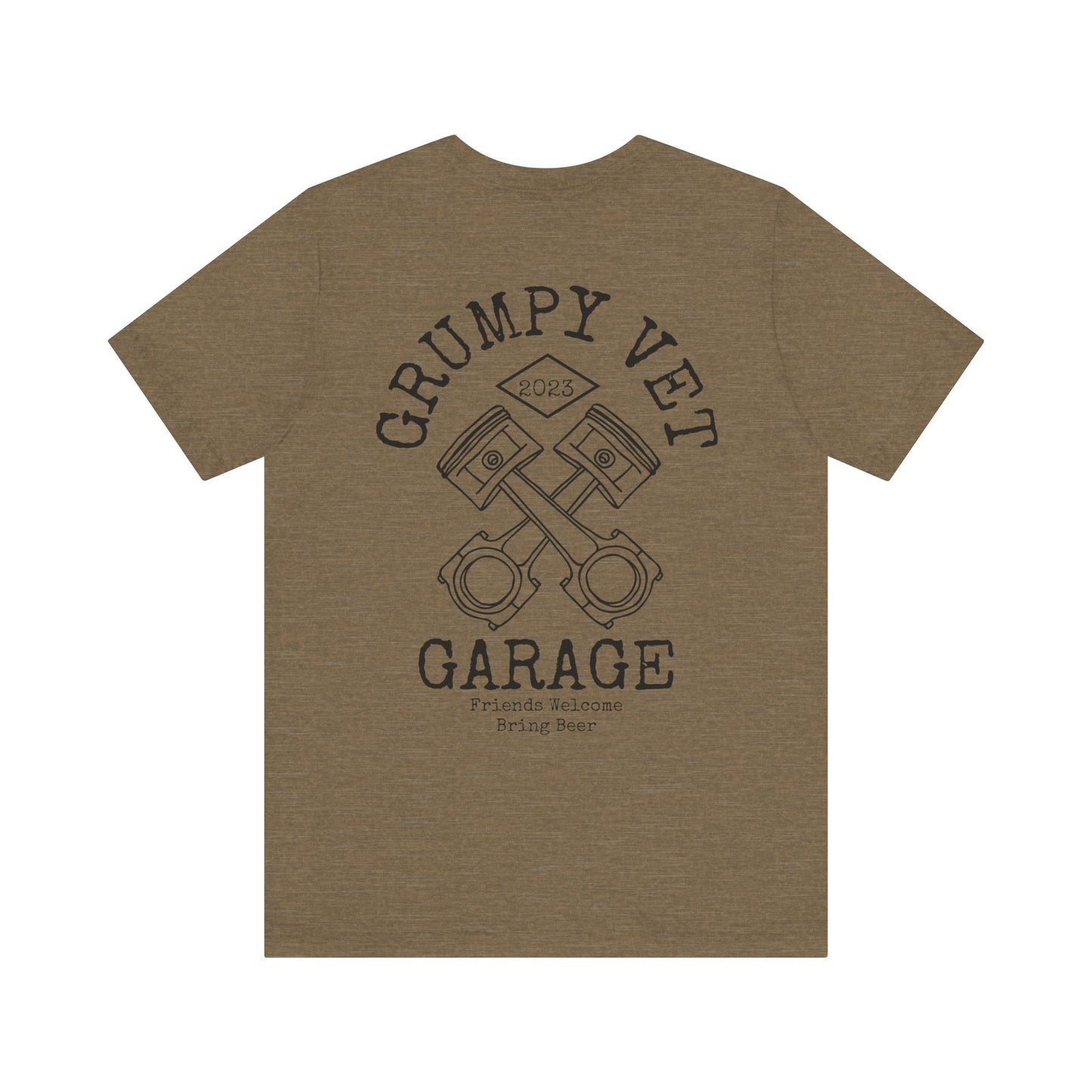 Grumpy Vet Garage Pistons Short Sleeve Tee