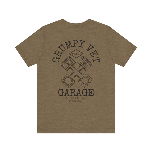 Grumpy Vet Garage Pistons Short Sleeve Tee