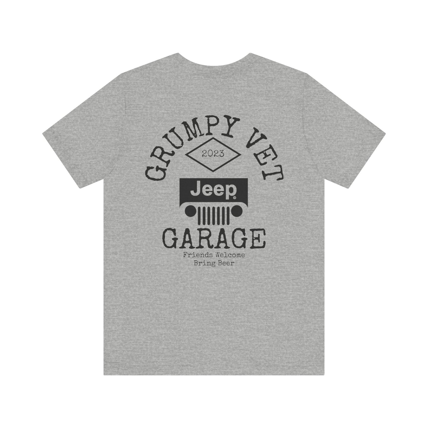 Grumpy Vet Garage Jeep Short Sleeve Tee