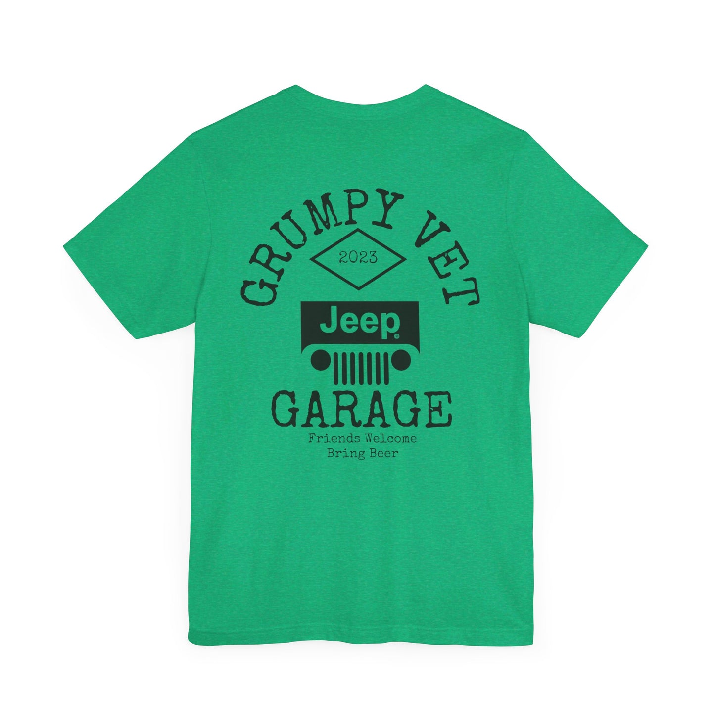 Grumpy Vet Garage Jeep Short Sleeve Tee