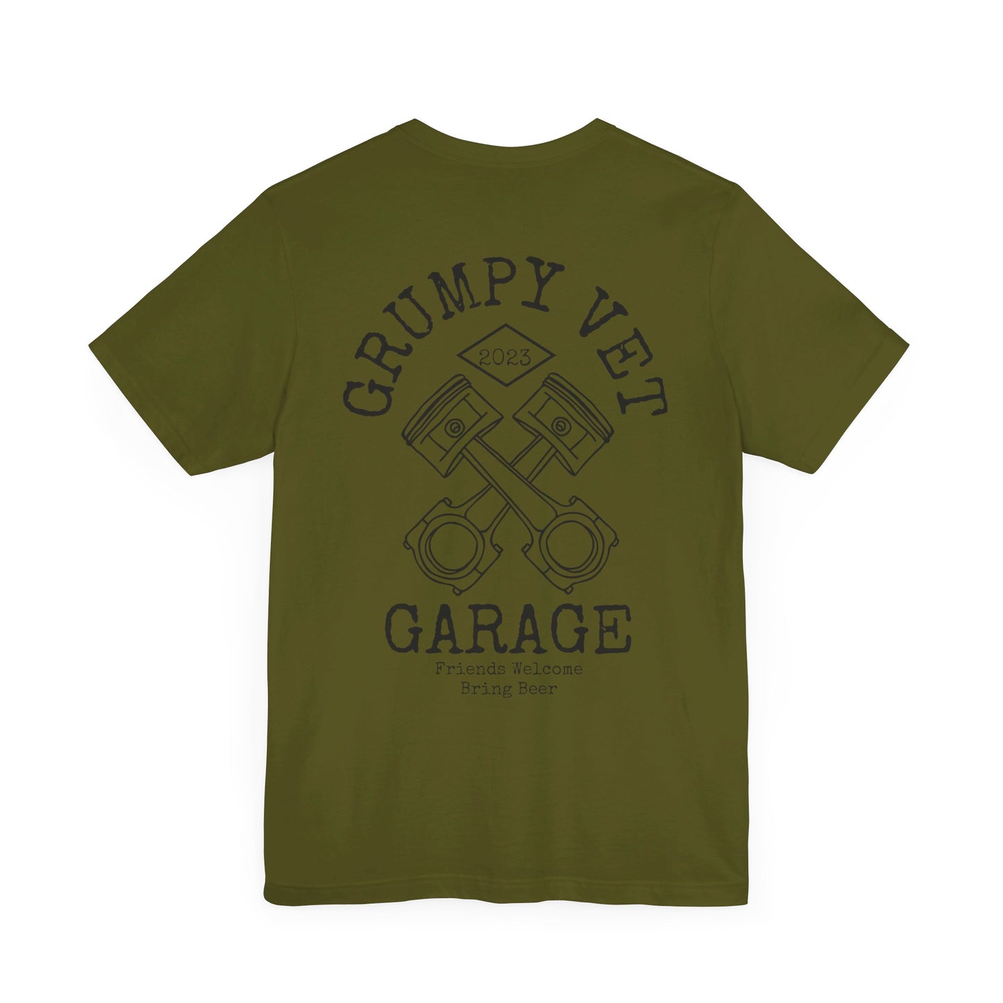 Grumpy Vet Garage Pistons Short Sleeve Tee