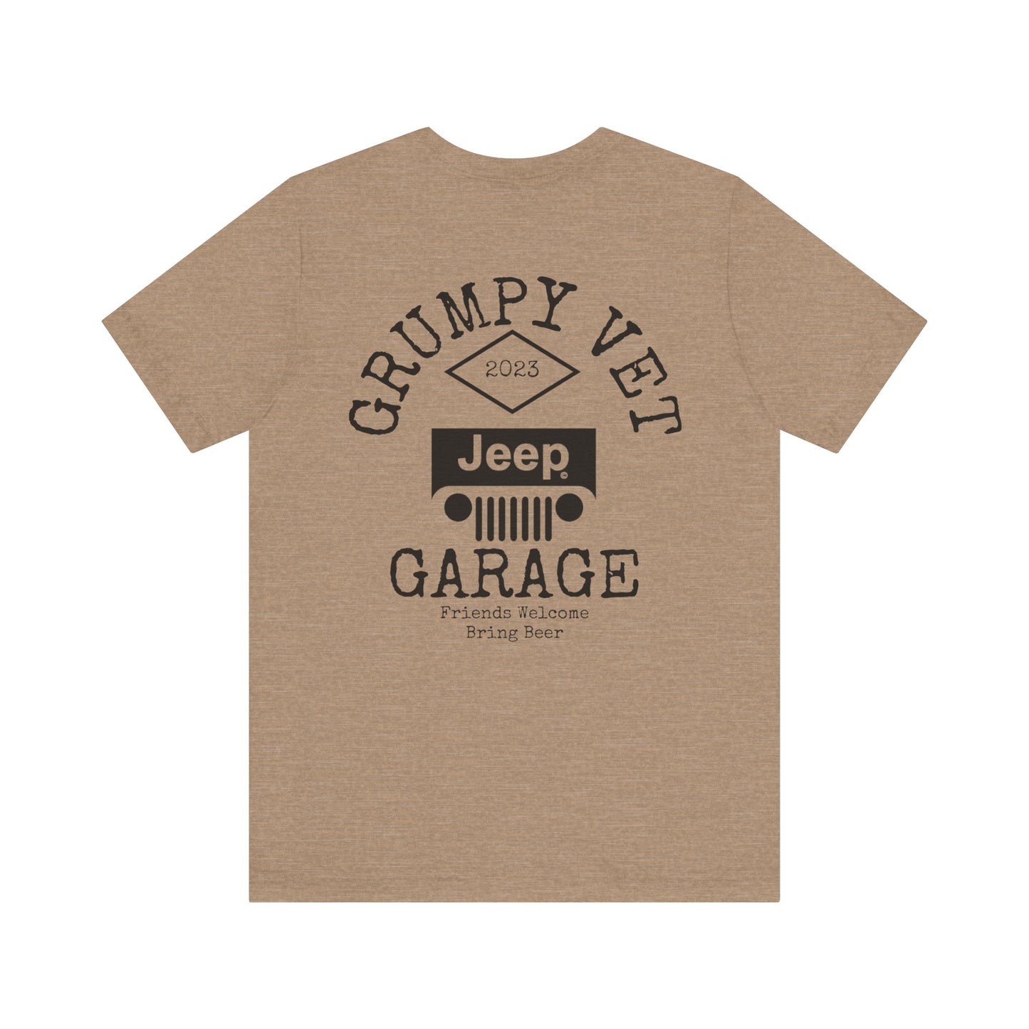 Grumpy Vet Garage Jeep Short Sleeve Tee