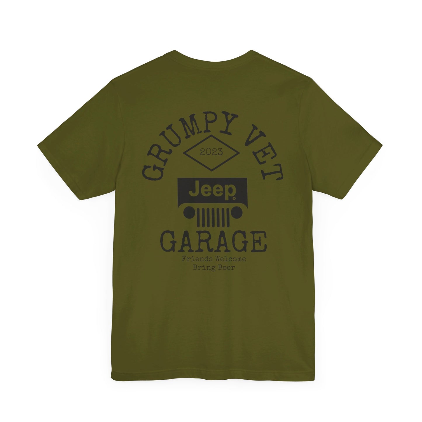 Grumpy Vet Garage Jeep Short Sleeve Tee