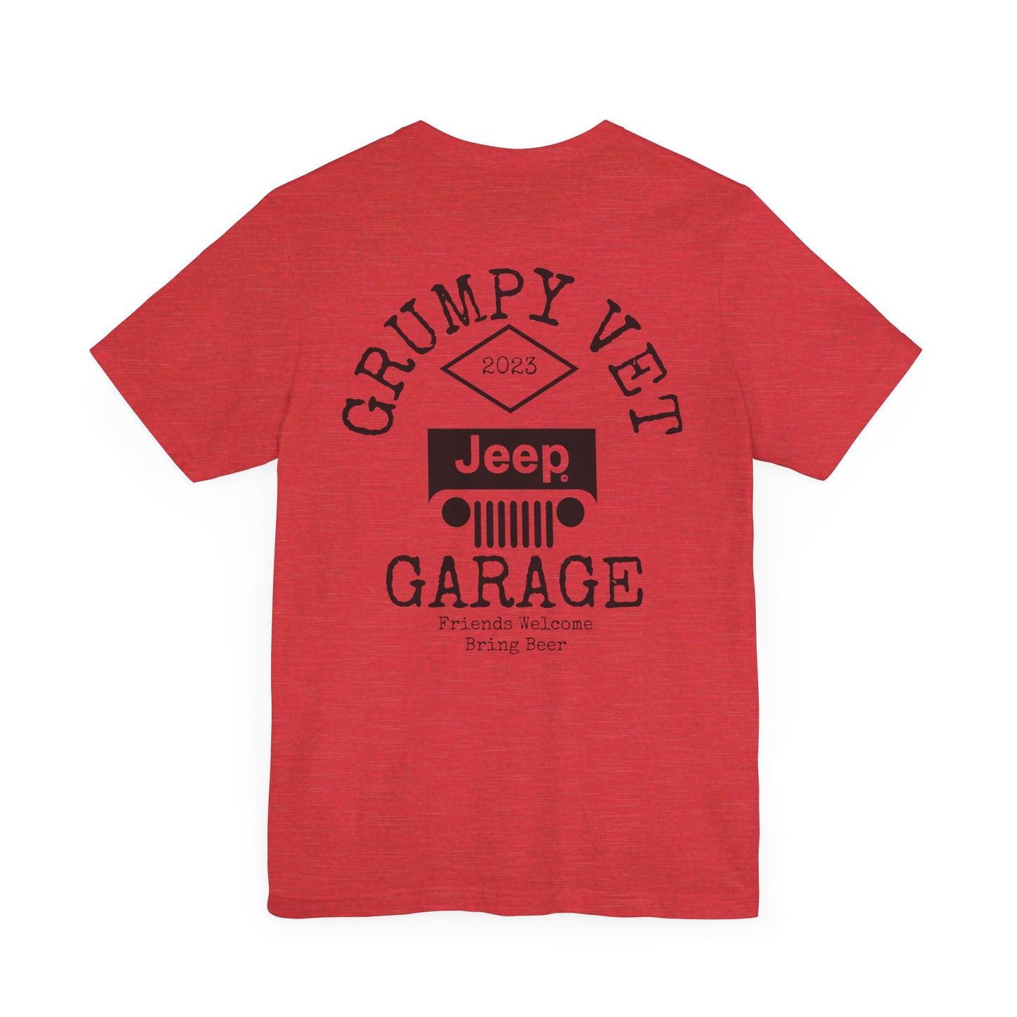 Grumpy Vet Garage Jeep Short Sleeve Tee