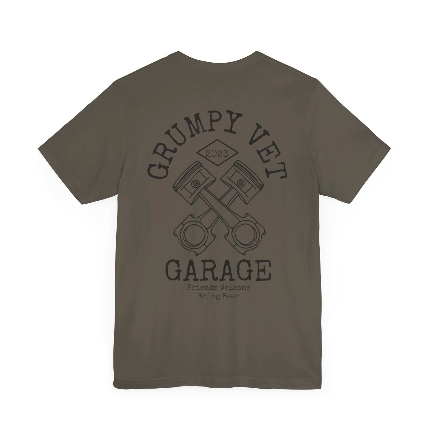 Grumpy Vet Garage Pistons Short Sleeve Tee