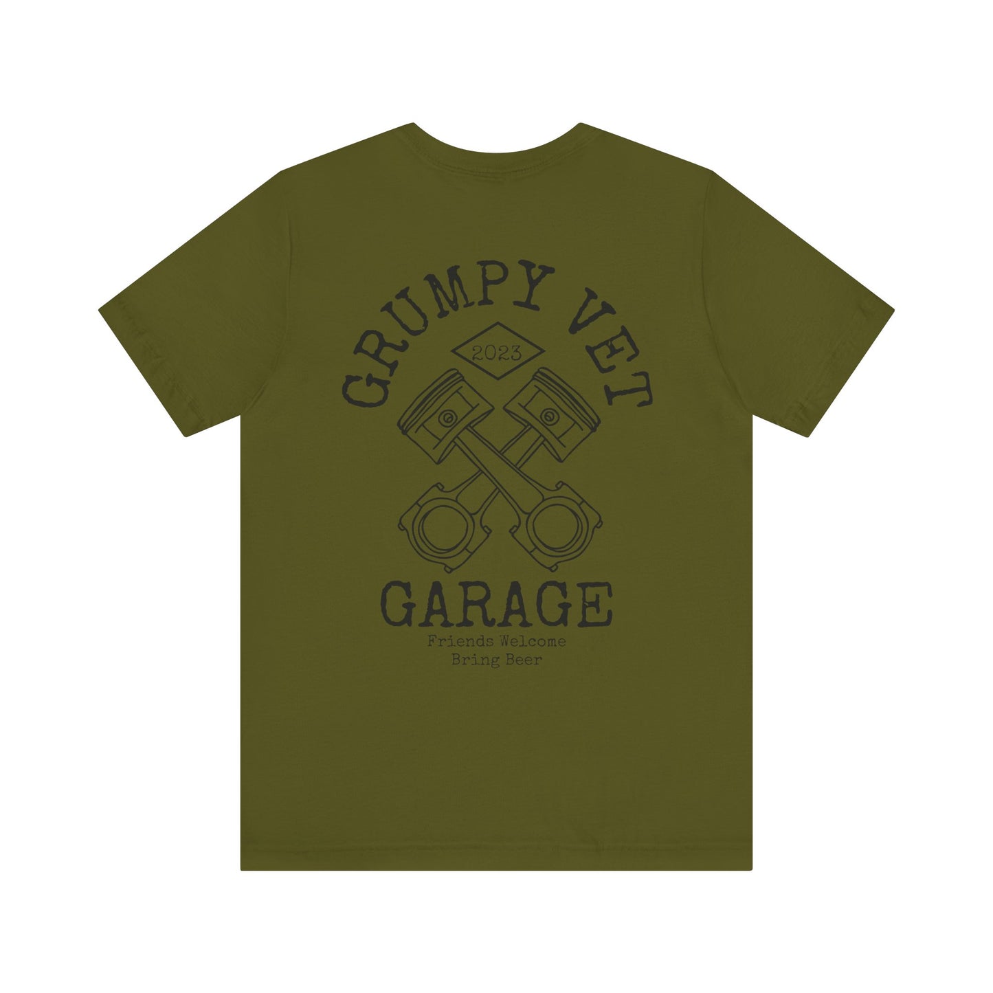 Grumpy Vet Garage Pistons Short Sleeve Tee