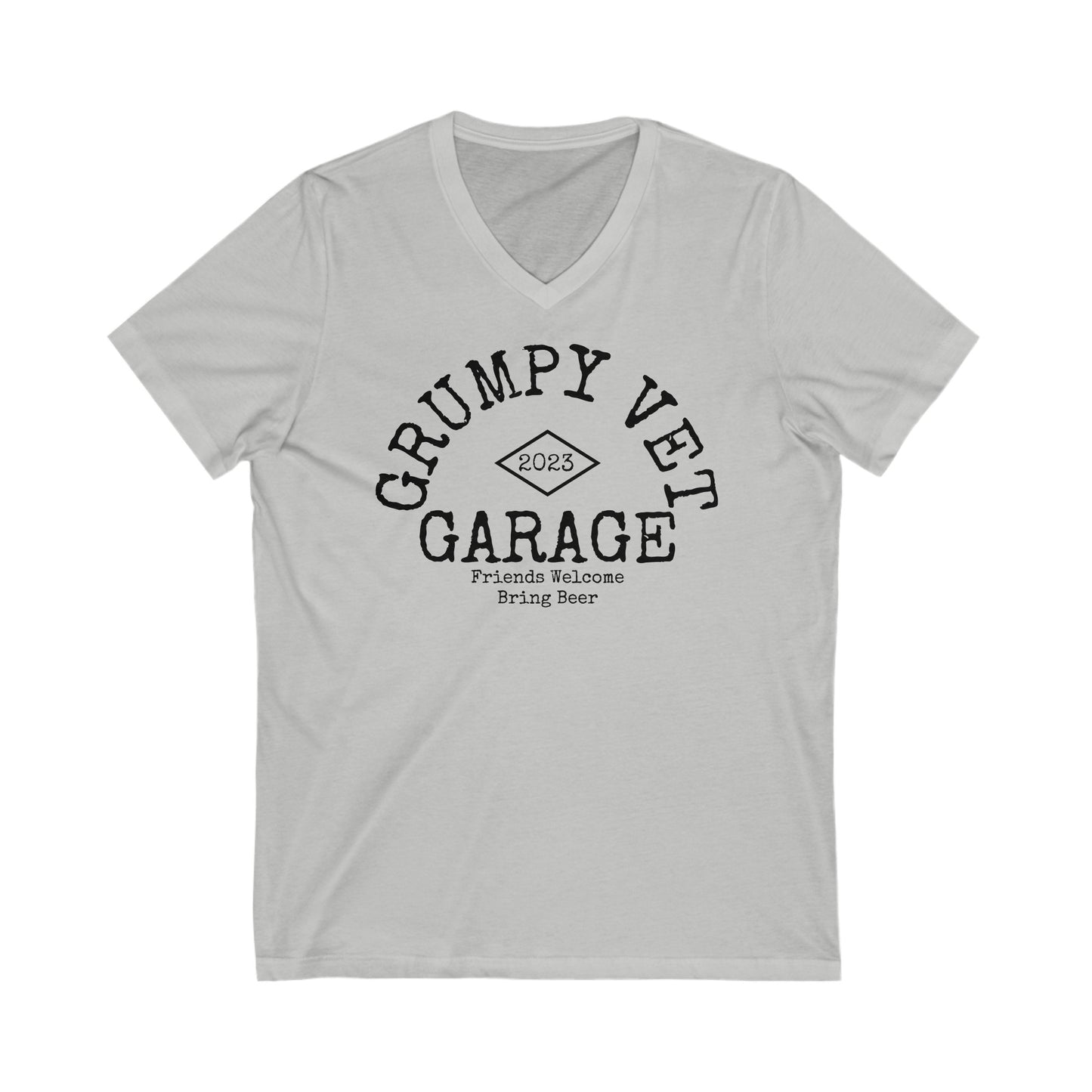 Grumpy Vet Garage Short Sleeve V-Neck Tee
