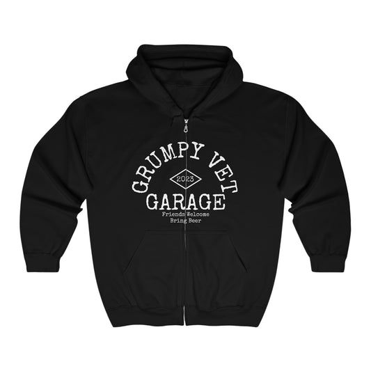 Grumpy Vet Garage Full Zip Hooded Sweatshirt