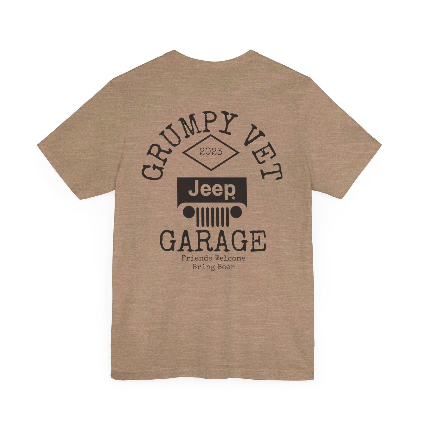 Grumpy Vet Garage Jeep Short Sleeve Tee