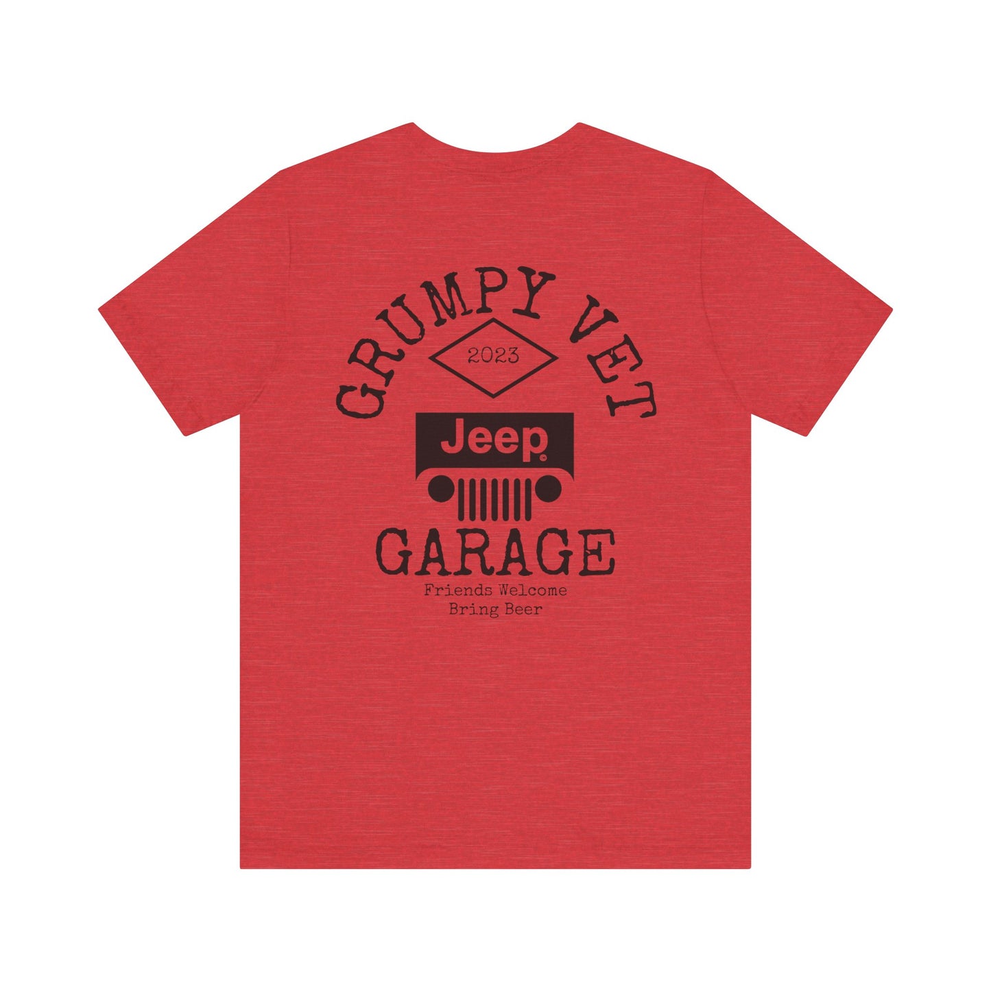 Grumpy Vet Garage Jeep Short Sleeve Tee
