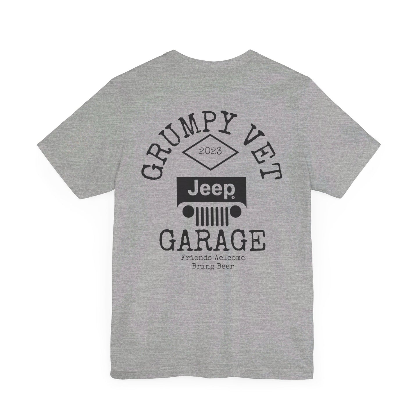 Grumpy Vet Garage Jeep Short Sleeve Tee