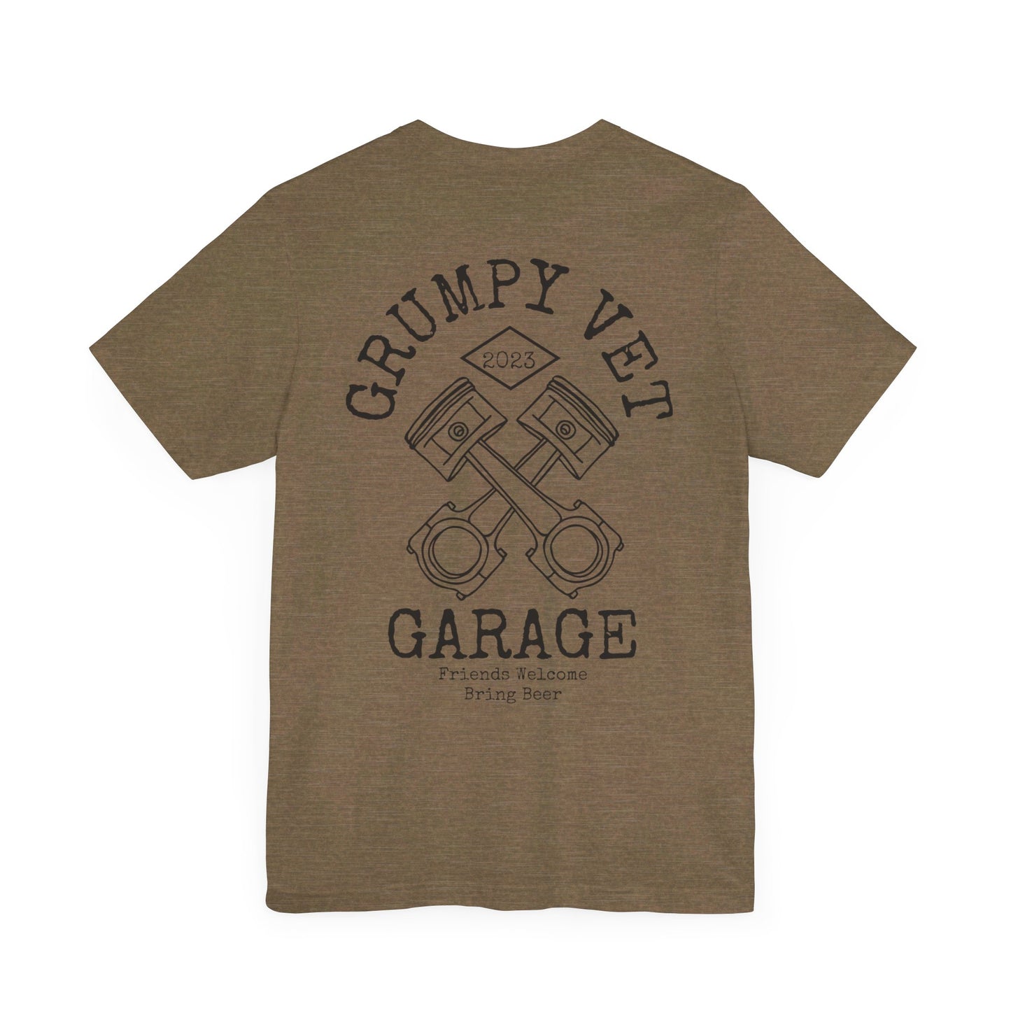 Grumpy Vet Garage Pistons Short Sleeve Tee