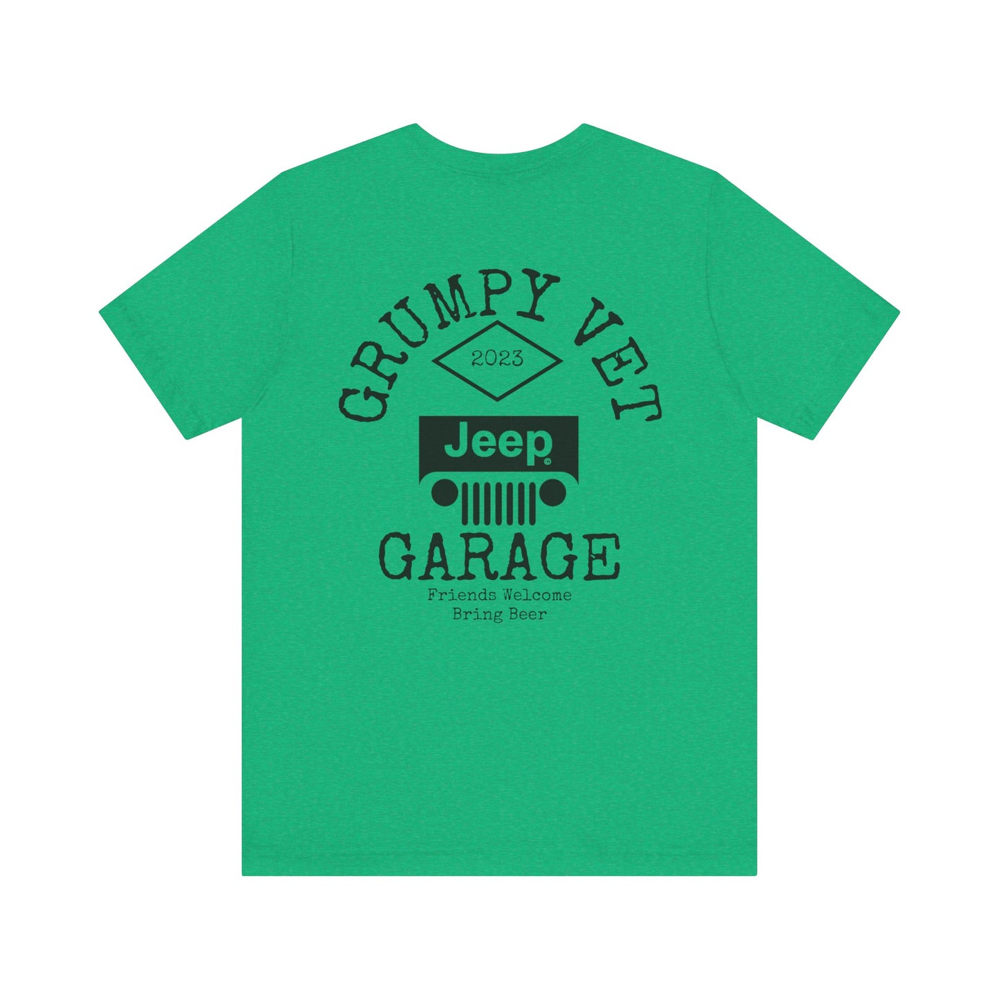 Grumpy Vet Garage Jeep Short Sleeve Tee