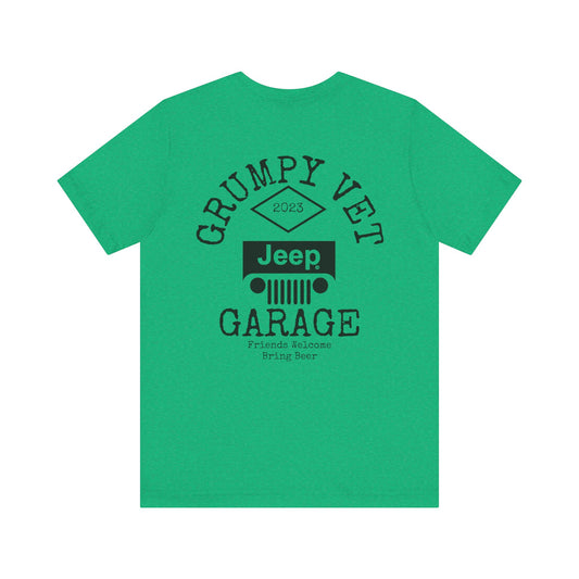 Grumpy Vet Garage Jeep Short Sleeve Tee