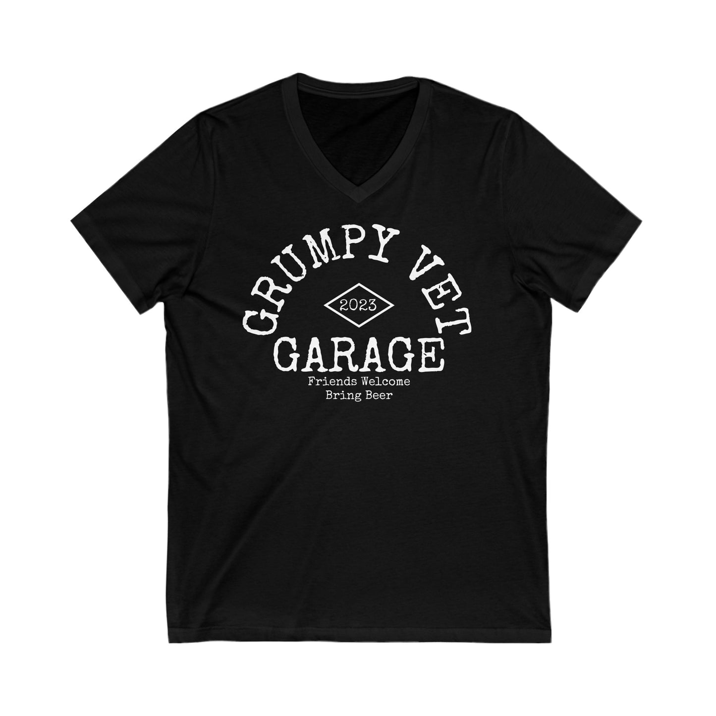 Grumpy Vet Garage Short Sleeve V-Neck Tee