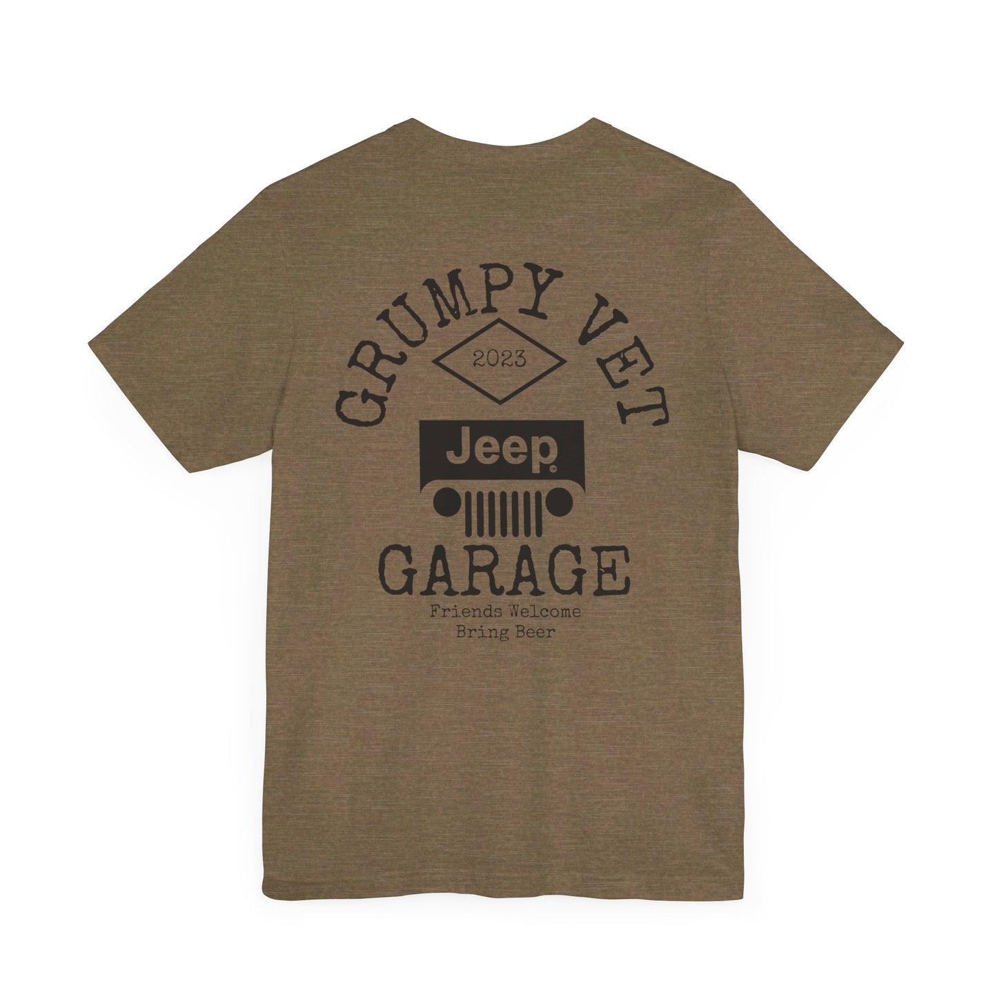 Grumpy Vet Garage Jeep Short Sleeve Tee